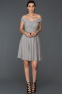 Короткое Платье На Приглашение Серый ABK008