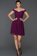 Короткое Платье На Приглашение Пурпурный ABK008