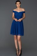 Короткое Платье На Приглашение Ярко-синий ABK008