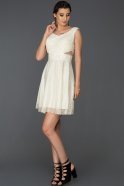 Короткое Платье На Приглашение Белый ABK149