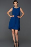 Короткое Вечернее Платье Ярко-синий ABK031