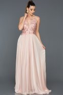 Длинное Помолвочное Платье розовый ABU290