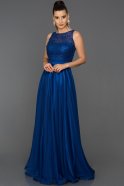 Длинное Выпускное Платье Ярко-синий ABU038