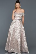 Длинное Помолвочное Платье Пурпурный ABU243