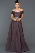 Длинное Помолвочное Платье Пурпурный ABU244