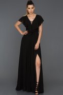 Длинное Помолвочное Платье Черный ABU143