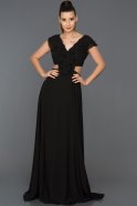 Длинное Помолвочное Платье Черный ABU072
