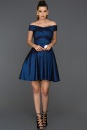 Короткое Вечернее Платье Ярко-синий AB8036