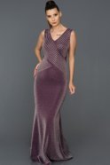 Длинное Выпускное Платье Пурпурный ABU078