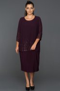 Вечернее Платье Свободного Кроя Тёмно-пурпурный AB9344