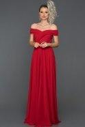 Длинное Помолвочное Платье красный ABU012