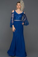 Длинное Вечернее Платье Ярко-синий ABU886