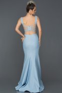 Длинное Помолвочное Платье Синий ABU050