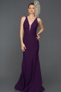 Длинное Выпускное Платье Русалка Пурпурный ABU121