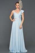 Длинное Помолвочное Платье Синий ABU357