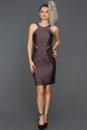 Короткое Платье На Приглашение Фиолетовый ABK075
