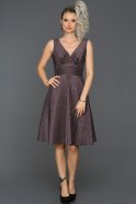 Короткое Платье На Приглашение Фиолетовый ABK005