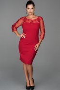 Короткое Вечернее Платье красный ABK103