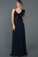 Длинное Помолвочное Платье Темно-синий ABU476