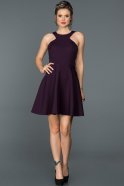 Короткое Вечернее Платье Тёмно-пурпурный ABK004