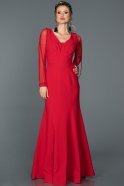 Длинное Вечернее Платье красный ABU139