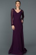 Длинное Вечернее Платье Пурпурный ABU139