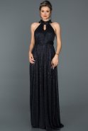 Длинное Выпускное Платье Темно-синий ABU309