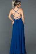 Длинное Выпускное Платье Ярко-синий ABU097