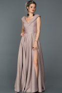 Длинное Помолвочное Платье Пудровый ABU204
