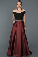Длинное Помолвочное Платье Бордовый ABU205