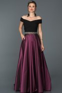 Длинное Помолвочное Платье Сливовый ABU205