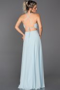 Длинное Помолвочное Платье Светло-синий ABU089