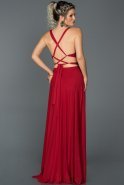 Длинное Выпускное Платье красный ABU180
