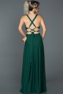 Длинное Выпускное Платье Изумрудно-зеленый ABU180