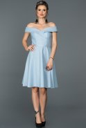Короткое Платье На Приглашение Синий ABK111