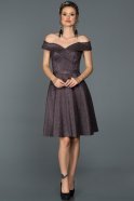 Короткое Платье На Приглашение Фиолетовый ABK111