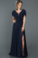Длинное Помолвочное Платье Темно-синий ABU032