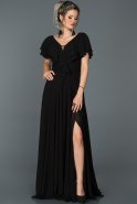 Длинное Помолвочное Платье Черный ABU032
