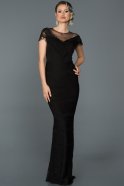 Длинное Помолвочное Платье Черный ABU287