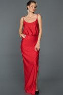 Длинное Помолвочное Платье красный ABU197