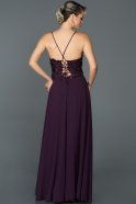 Длинное Выпускное Платье Пурпурный ABU087