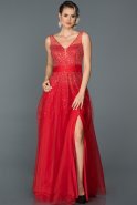 Длинное Помолвочное Платье красный ABU320