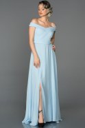 Длинное Помолвочное Платье Светло-синий ABU057