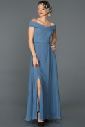 Длинное Помолвочное Платье Индиго ABU057