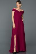 Длинное Помолвочное Платье Сливовый ABU057