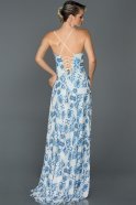 Длинное Выпускное Платье Ярко-синий ABU026