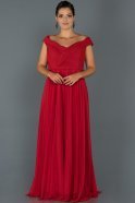 Длинное Свободное Вечернее Платье красный ABU021