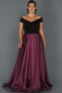 Длинное Свободное Вечернее Платье Пурпурный ABU014