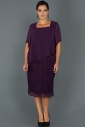 Короткое Свободное Вечернее Платье Пурпурный ABK034