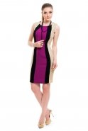 Короткое Вечернее Платье Пурпурный T2104